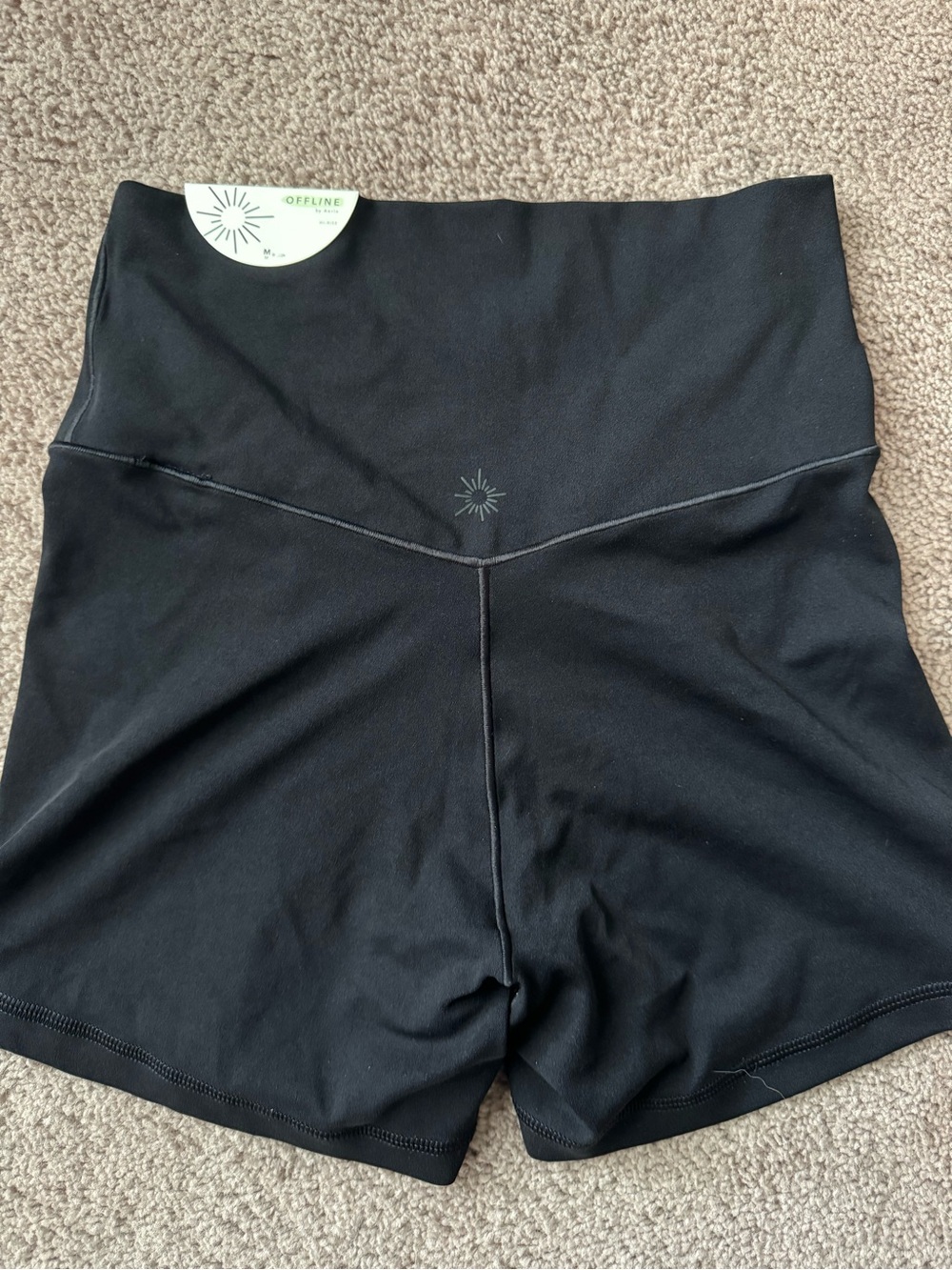 Aerie Black High-Waist Athletic Shorts - Picture 3 of 5